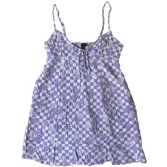 Wild Fable Women’s Sleeveless Slit Front Sexy Mini Dress size XS, Purple & White - Picture 1 of 10